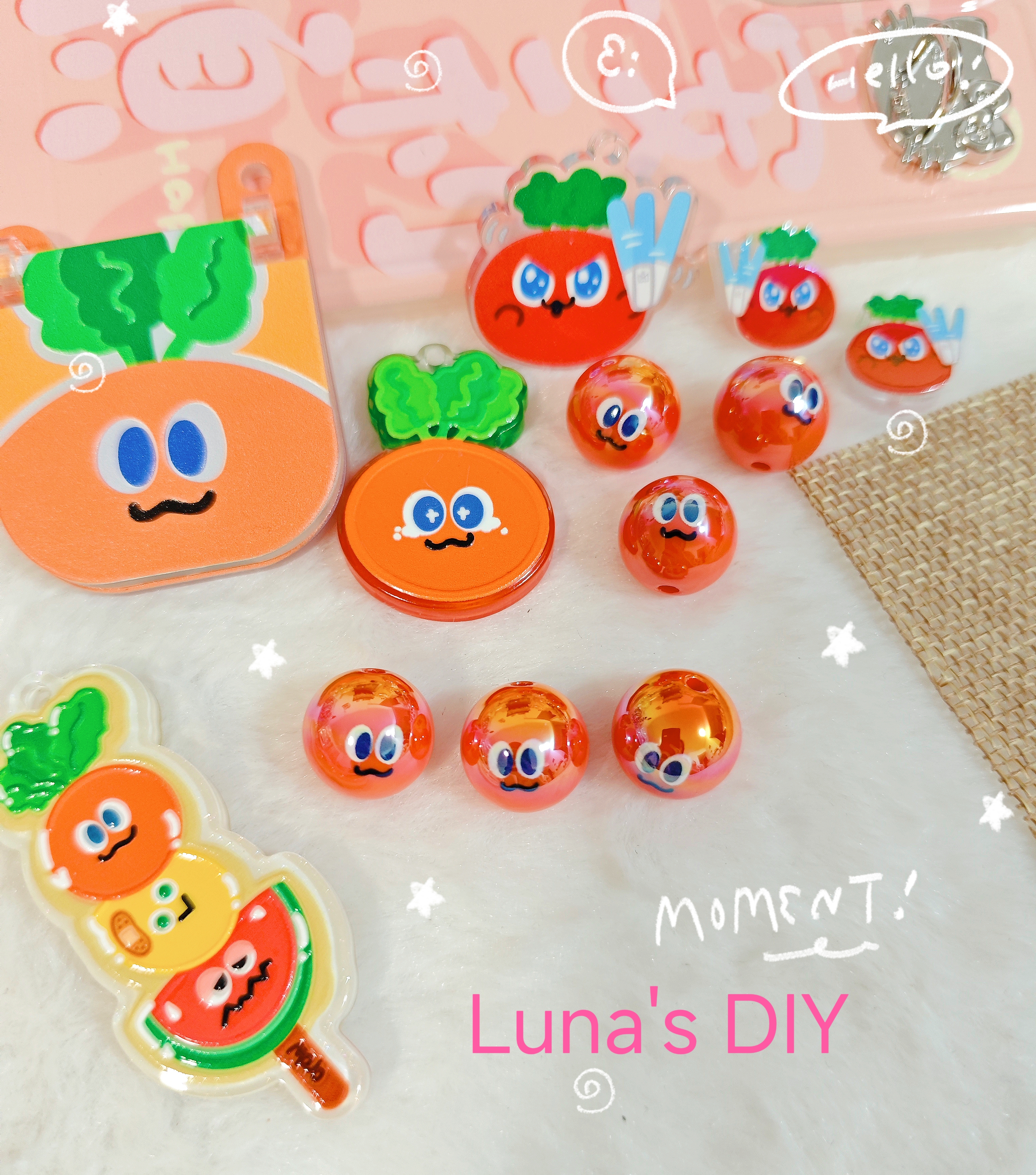 Lunas DIY亚克力卡16卜圆珠五月天应援物料手机链钥匙扣挂件