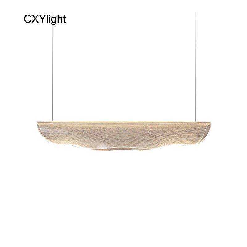 创意餐厅吧台亚克力吊灯现代简约大气办公室岛台蜡烛长条LED