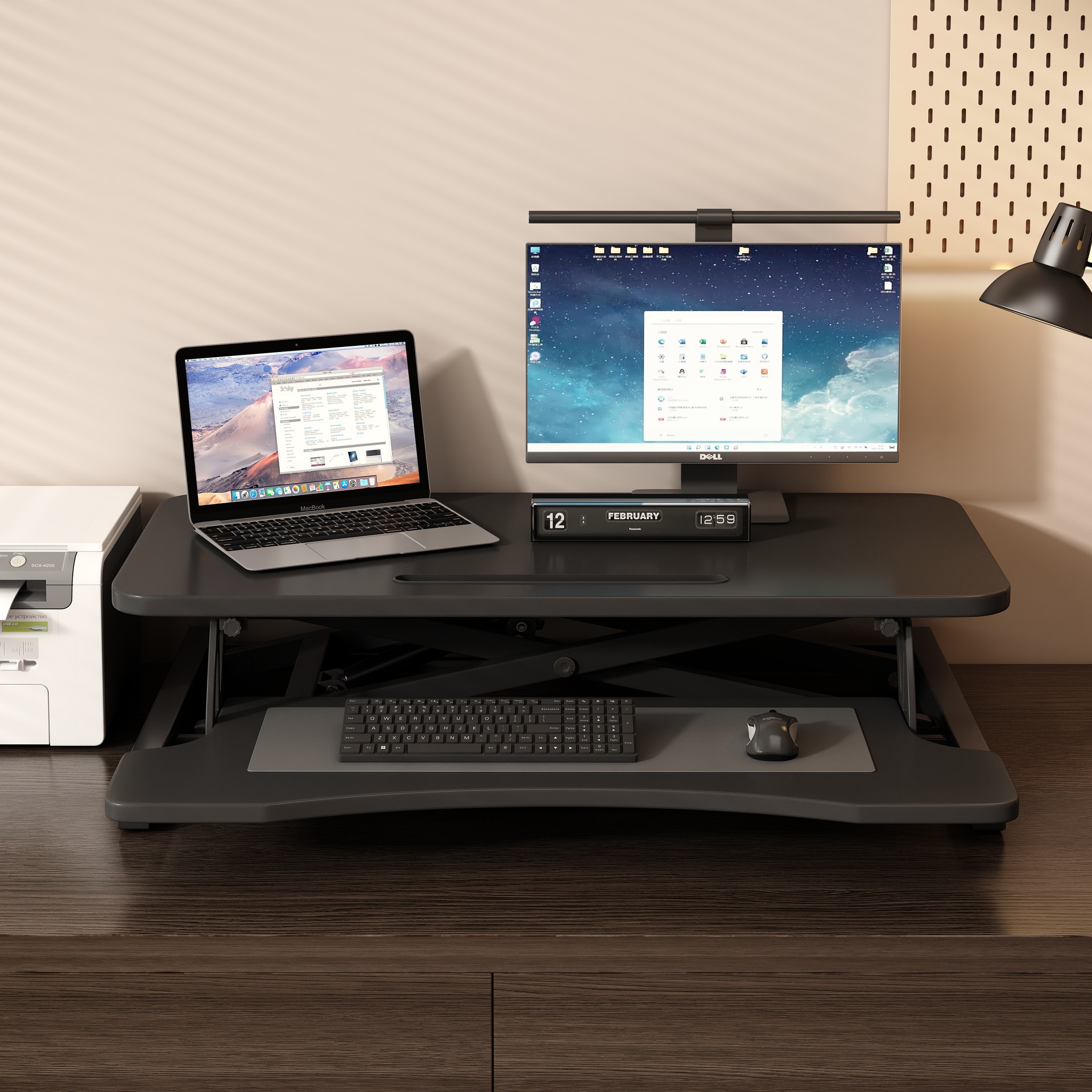 站立式工作台笔记本膝上桌成人办公电脑桌可升降桌面书桌子可折叠