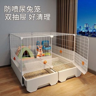 兔子笼子家用大号防喷尿兔笼室内二层别墅带厕所兔窝宠物兔笼