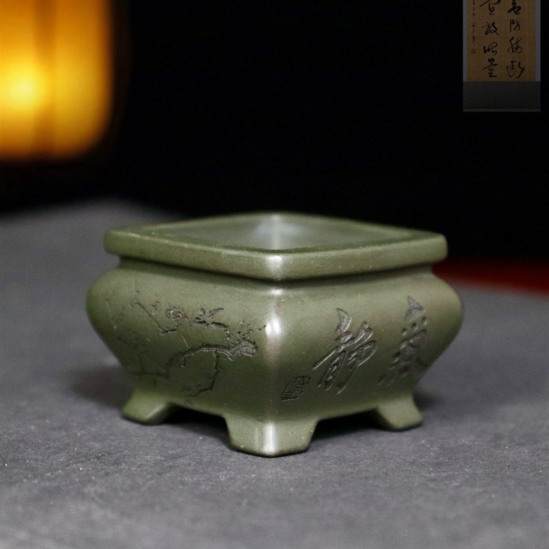 特价精品四方紫砂花盆微型迷你小多肉盆菖蒲盆景盆拇指桌面绿植盆