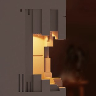 盗梦空间墙体嵌入式石膏灯壁灯感应氛围墙角灯装饰创意转角灯过道