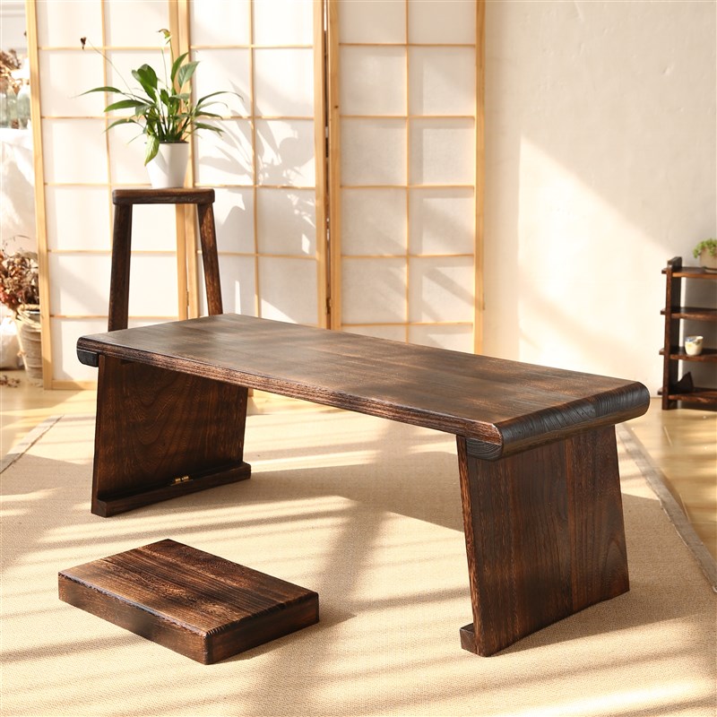 可折叠实木便携古琴桌凳榻榻米矮桌子烧桐木古筝专用桌小古典琴台