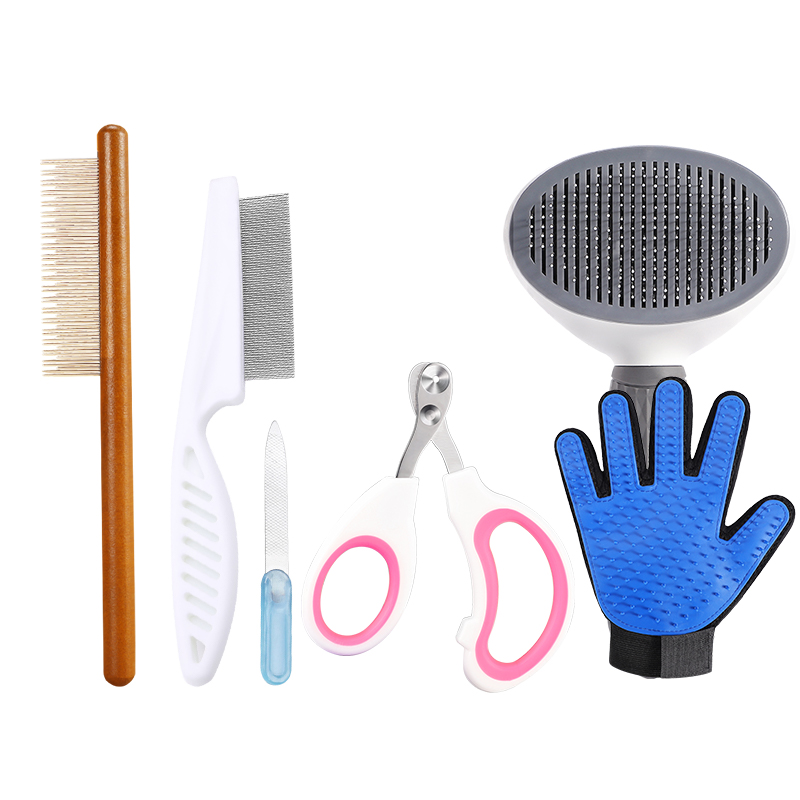 猫咪梳子宠物用品大全去浮毛神器密齿梳毛专用指甲剪撸猫手套毛刷