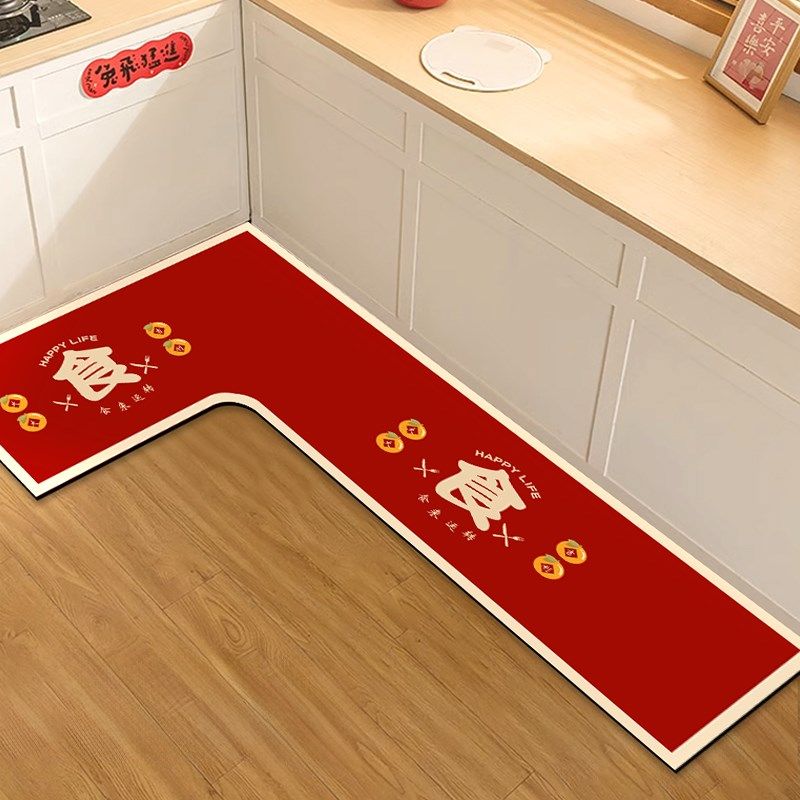 L形厨房专用地垫硅藻泥吸水防滑脚垫防摔保护垫家用拐角可裁剪,居家布艺,厨房地垫,淘宝优惠券,粉丝福利购,淘宝优惠卷