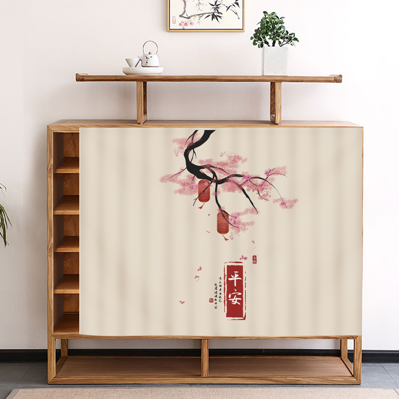 柜子遮挡帘书架置物架柜帘子衣柜防尘帘卧室书柜鞋柜遮丑门帘拉帘