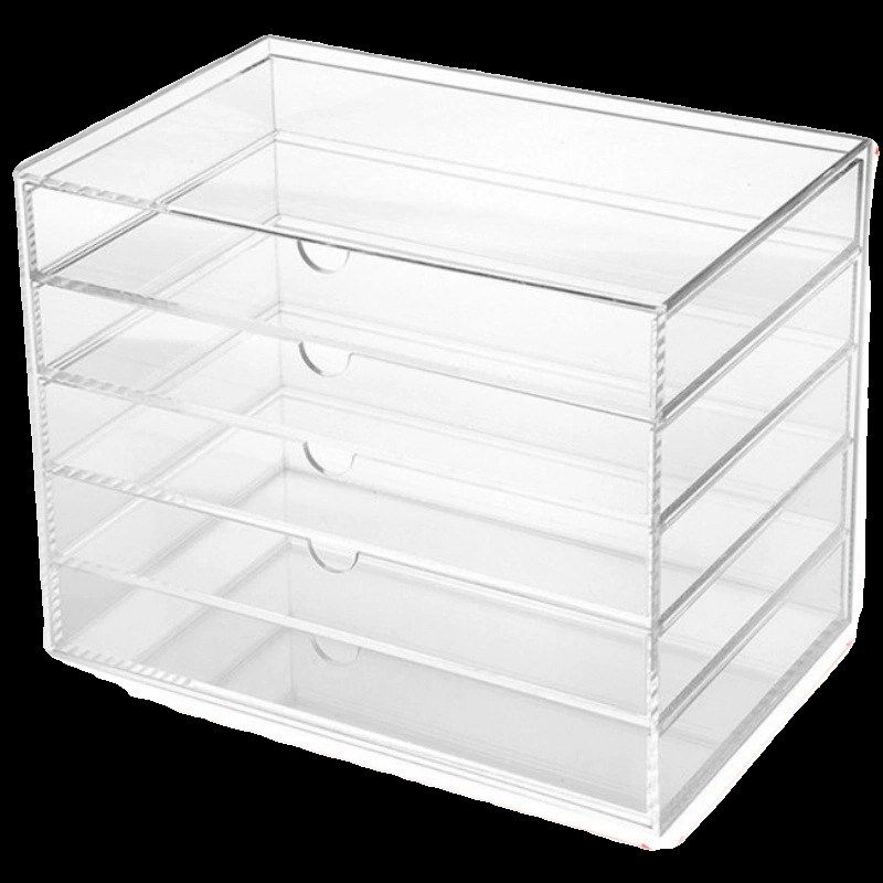 亚克力抽屉收纳盒透明大六层化妆文具彩妆桌面笔刷架抽拉整理柜,收纳整理,桌面收纳盒,淘宝优惠券,粉丝福利购,淘宝优惠卷