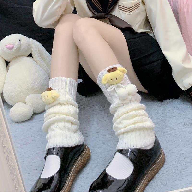 Lolita毛线jk堆堆袜套女秋冬加厚学生保暖泡泡大象护腿小腿袜