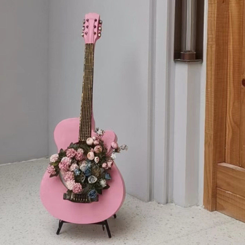 创意吉他花盆橱窗花园庭院阳台布置造景户外阳光房店门口装饰摆件,家居饰品,户外/庭院摆件,淘宝优惠券,粉丝福利购,淘宝优惠卷