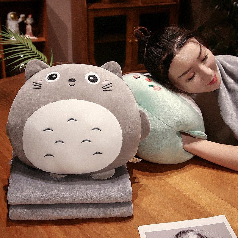 卡通空调毯子三合一办公室抱枕被子两用午睡枕趴着睡觉汽车午休,居家布艺,抱枕被,淘宝优惠券,粉丝福利购,淘宝优惠卷