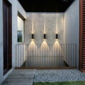 led壁灯户外双头室外外墙灯防水大门口洗墙灯射灯家用楼梯墙壁灯