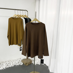 打底衫 元 宽松显瘦内搭中长款 女秋冬新款 T恤 熙793加绒加厚贴标长袖