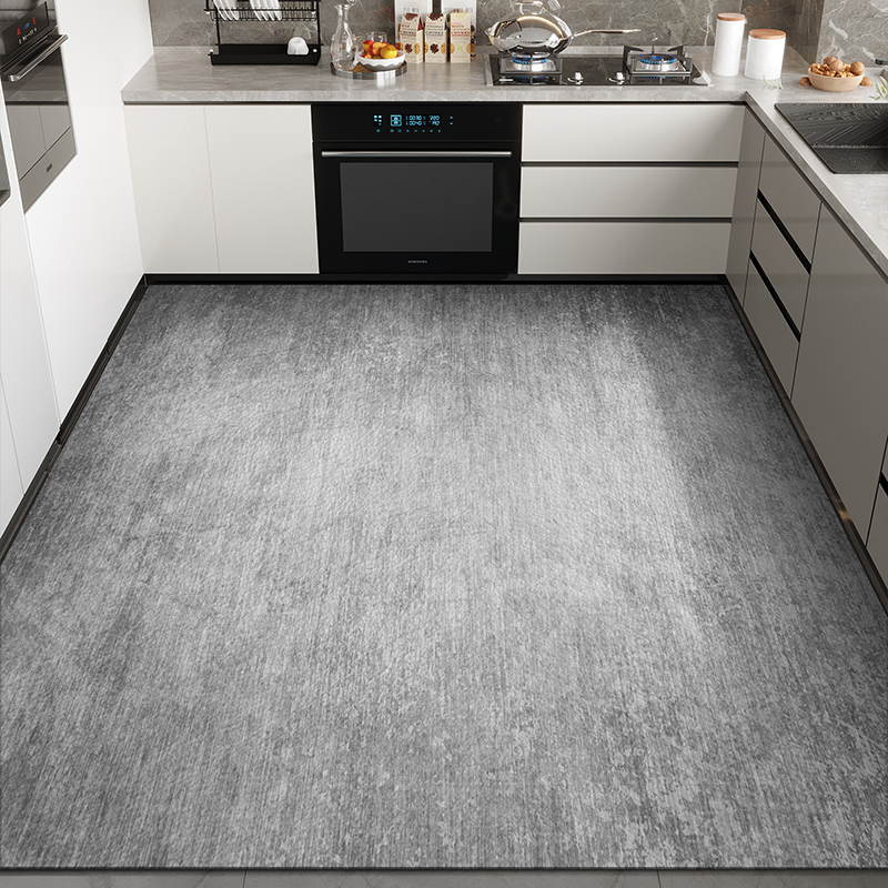 厨房地垫防滑防油防水整铺脚垫门垫进门家用可擦免洗皮革地毯pvc