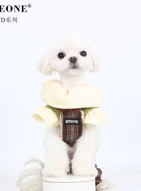 BITEONE【回望北角】狗狗秋冬衣服2024新款加绒背带裤