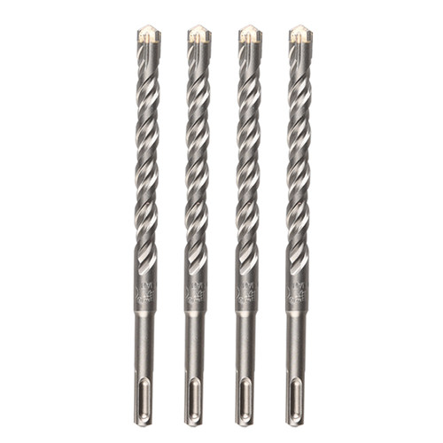 冲击加长十字钻头电锤钻混凝土穿墙圆柄方柄电锤头过墙转头四坑钻