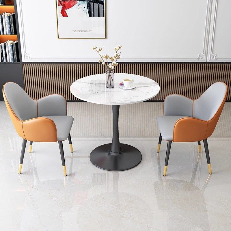 轻奢岩板洽谈小圆桌椅组合公司前台商务接待会客一桌二椅美容院店,住宅家具,岩板餐桌,淘宝优惠券,粉丝福利购,淘宝优惠卷