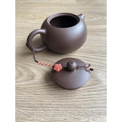 时念手工系功夫紫砂茶壶盖防摔绳 高档 壶把手杯盖固定保护带专用