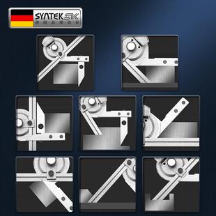 德国角度尺规高精度不锈钢角度测量仪360度工业级量角器角尺