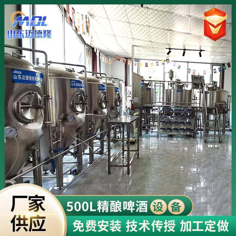 不锈钢葡萄酒发酵罐啤酒设备自酿啤酒机一体化酿酒发酵罐糖化罐