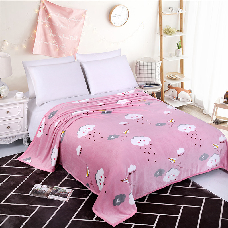 珊瑚毯子办公室午睡小被子冬季加厚保暖学生宿舍床单人法兰绒毛毯