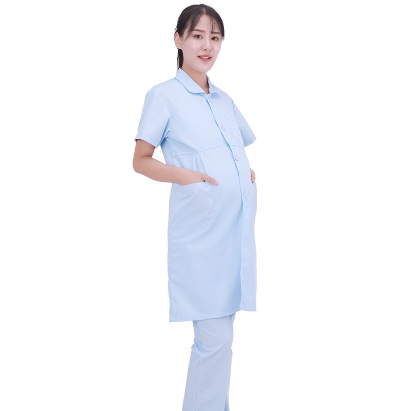 护士孕妇护士服白大褂夏装短袖冬装长袖医生护士孕妇裤粉色工作服