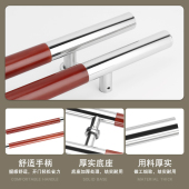 加厚对装 玻璃门拉手不锈钢大门把手亮光梨花木圆管店铺门大拉手