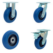 重型橡胶万向轮4寸5寸6寸8寸铁芯静音载重脚轮刹车轮手推车轮子