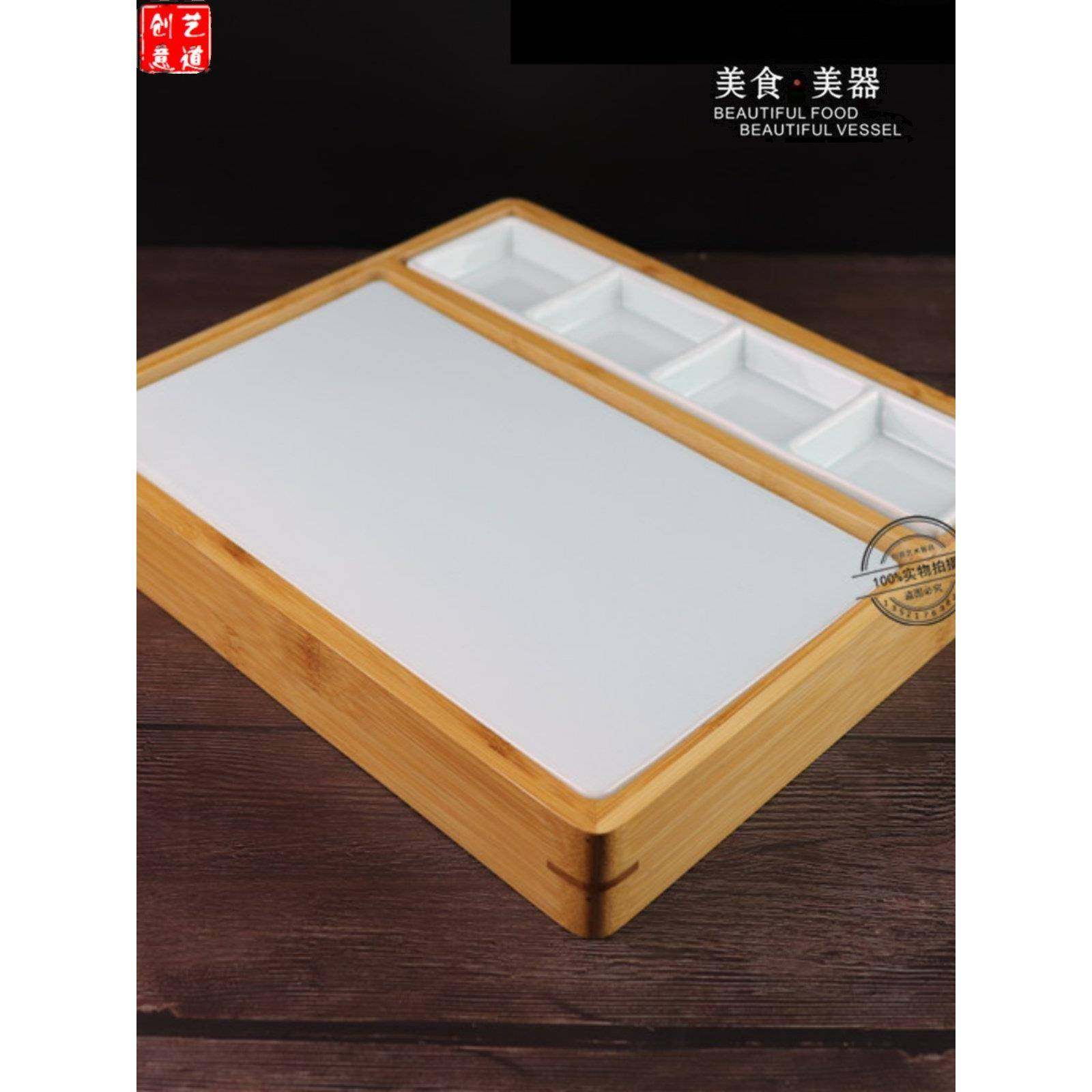 特色青釉密胺烤鸭餐具创意竹木中式意境菜盘子个性北京专用烤鸭盘,餐饮具,盘,淘宝优惠券,粉丝福利购,淘宝优惠卷