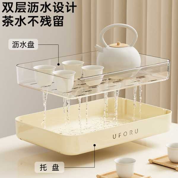 家用杯架置物架级感桌面大容量厨房公室轻奢可沥水杯子收纳架