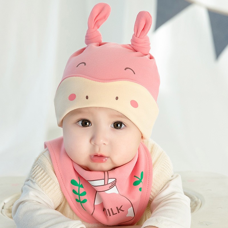 春秋薄款0个月婴儿帽子秋款可爱超萌秋季2女宝宝3公主4秋冬5男孩6