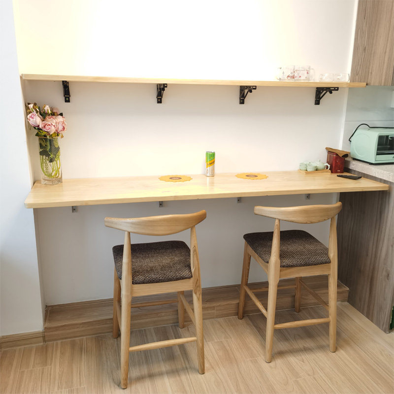 壁挂式折叠桌窗台边实木电脑桌悬挂写字台挂墙学习桌下翻餐桌吧台,住宅家具,折叠桌,淘宝优惠券,粉丝福利购,淘宝优惠卷