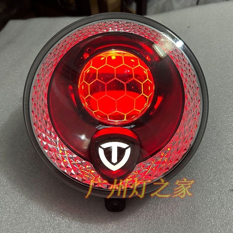 75W台铃K10电动车前大灯总成升级LED透镜天使恶魔眼灯泡改装配件