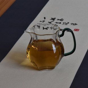 玻璃公道杯瓜棱透明公杯耐高温分茶器泡茶杯茶具配件家用办公茶海