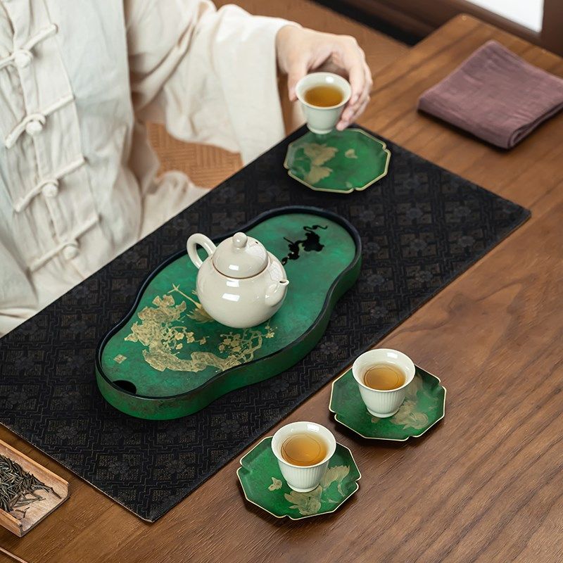 国风复古铜杯垫高档手工中式茶杯托大号茶桌隔热垫茶盏托茶具配件,餐饮具,茶托,淘宝优惠券,粉丝福利购,淘宝优惠卷
