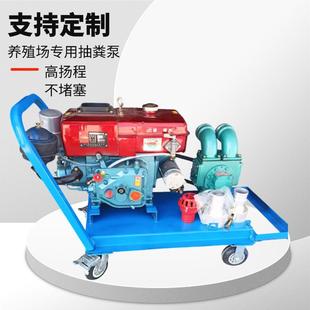 柴油养殖场强力鸡粪牛粪抽吸泵家用无堵塞清淤泵河道化粪池吸污泵