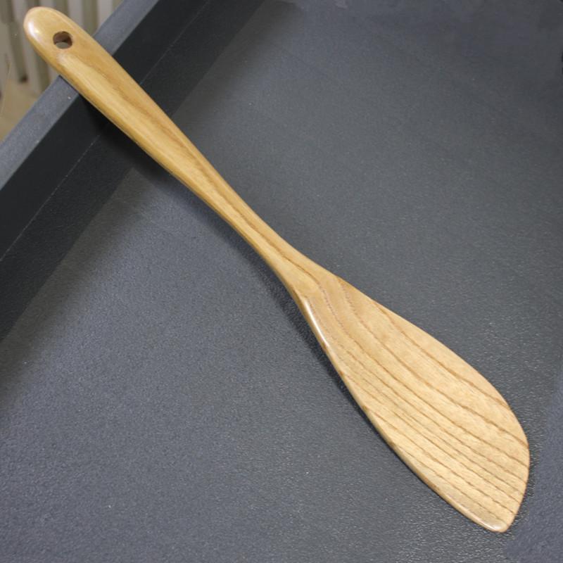 栗木锅铲不粘锅专用木铲耐高温实木炒菜铲子长柄木质煎铲日式家用