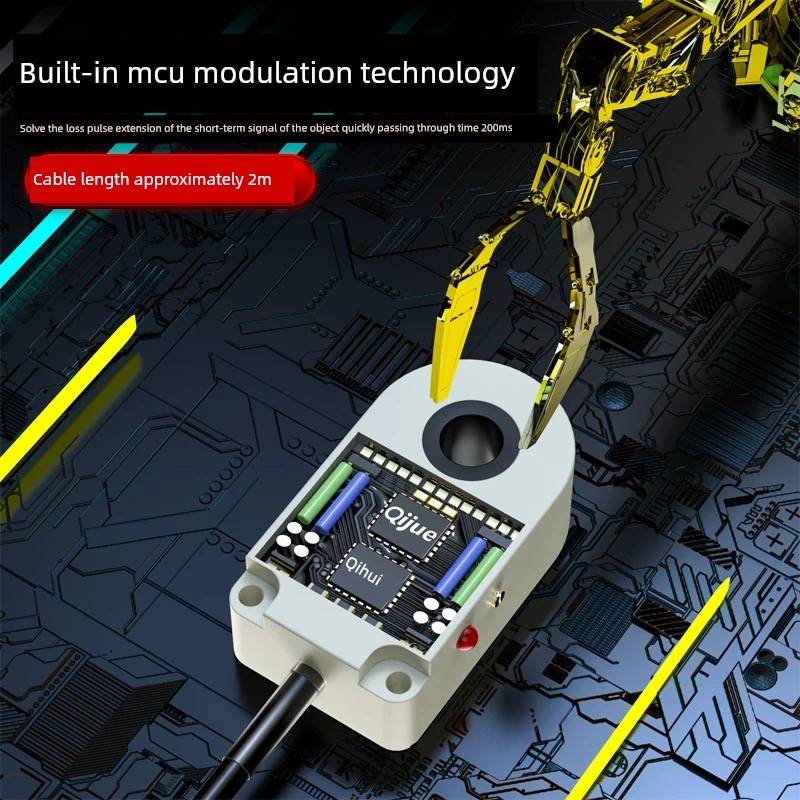 高速环形接近开关检测焊锡钢丝弹簧螺旋机送料检测计数窗口传感器