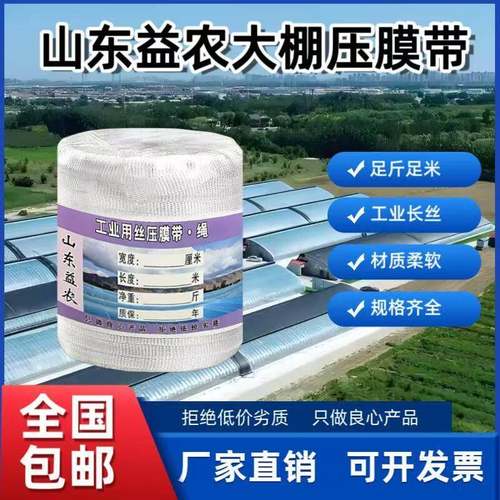 山东益农加厚压膜带压膜绳压膜线耐用抗老化大棚专用绳配件涤纶丝