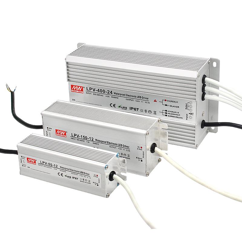 Mean Well IP67防水开关电源220至12V24V36V45V48V直流变压器350W