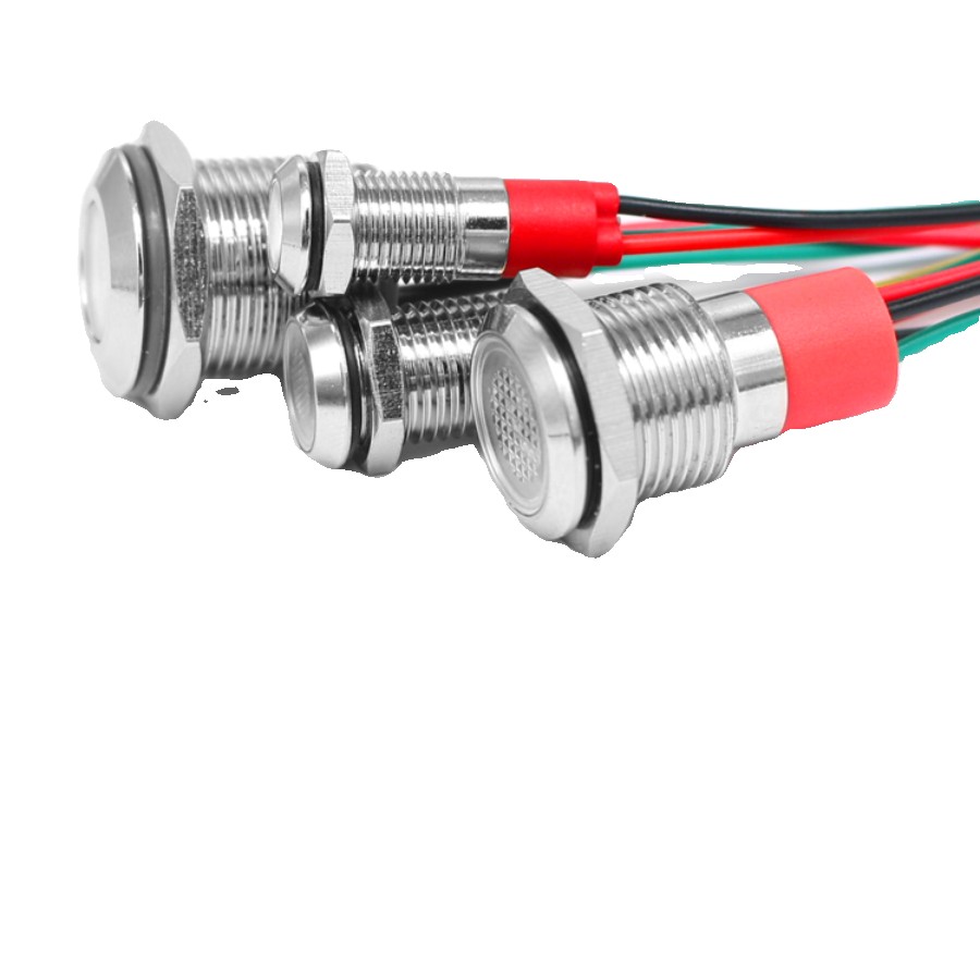 LED金属指示灯6MM8/10/12/14红绿双色防水信号灯6v12v24v220V380V