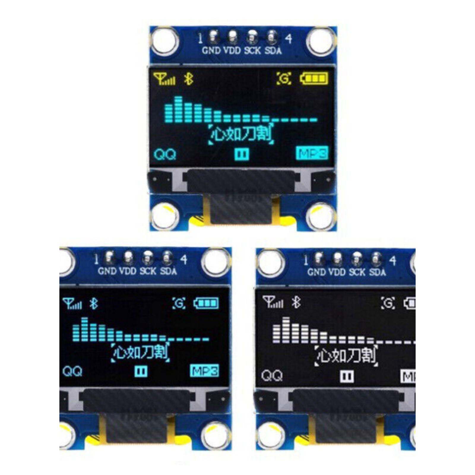 0.96寸 OLED屏幕 128*64分辨率 I2C接口 蓝光 白光 黄光 SSD1306