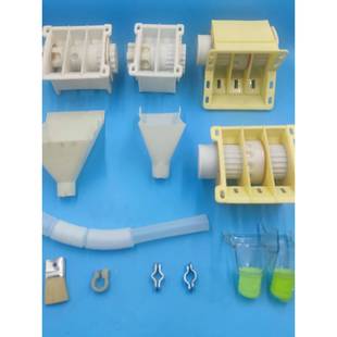 小麦大豆新款播种盒 两仓三仓 四方六方 轴 圆孔 毛刷 种管漏斗