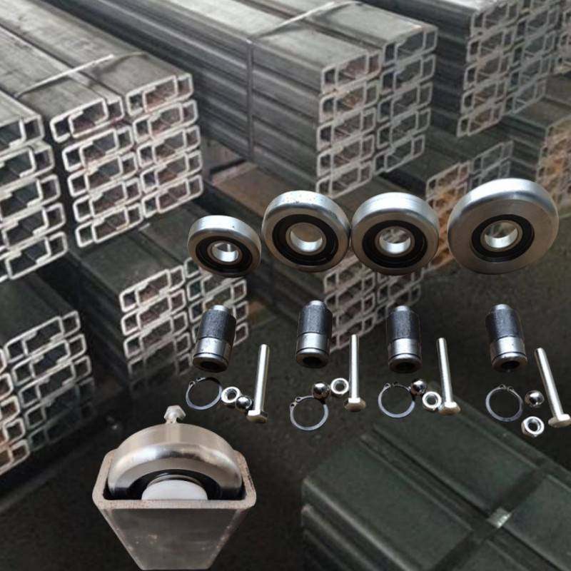 叉车C型钢轨道槽钢堆高车举升降机传菜机家用货梯门钢架导轮轴壳