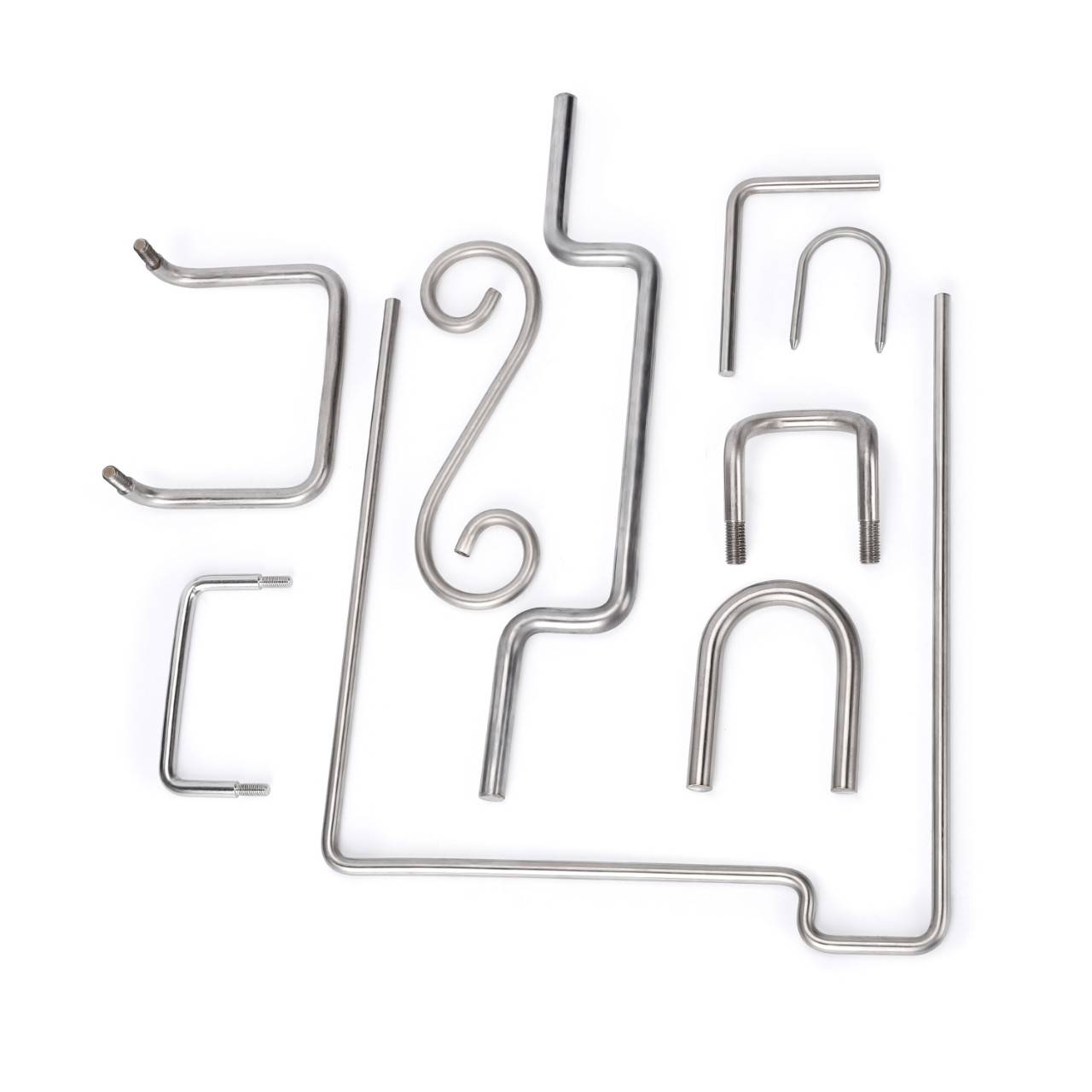 201 304不锈钢实心圆棒铁棒把手U型折弯加工碳钢定制折弯拉手