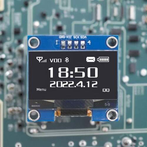 1.3寸OLED显示屏模块低高度适合8838外壳SSD1306驱动4针IIC模块