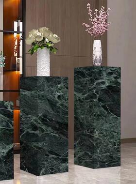 岩板置物花架轻奢高档装饰品家居客厅电视柜沙发旁边落地摆件底座