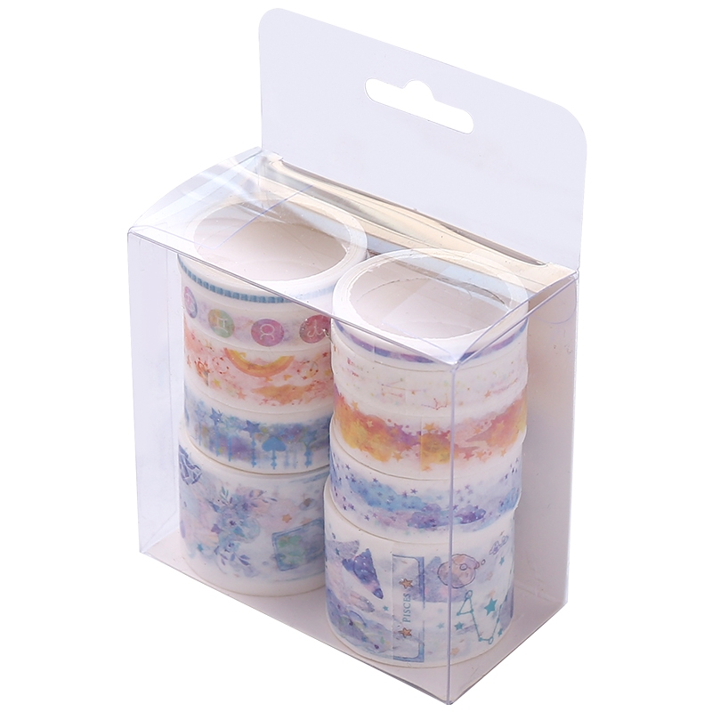 少女心和纸手账胶带复古风可爱彩色胶卷十二星座素材胶纸网红套装