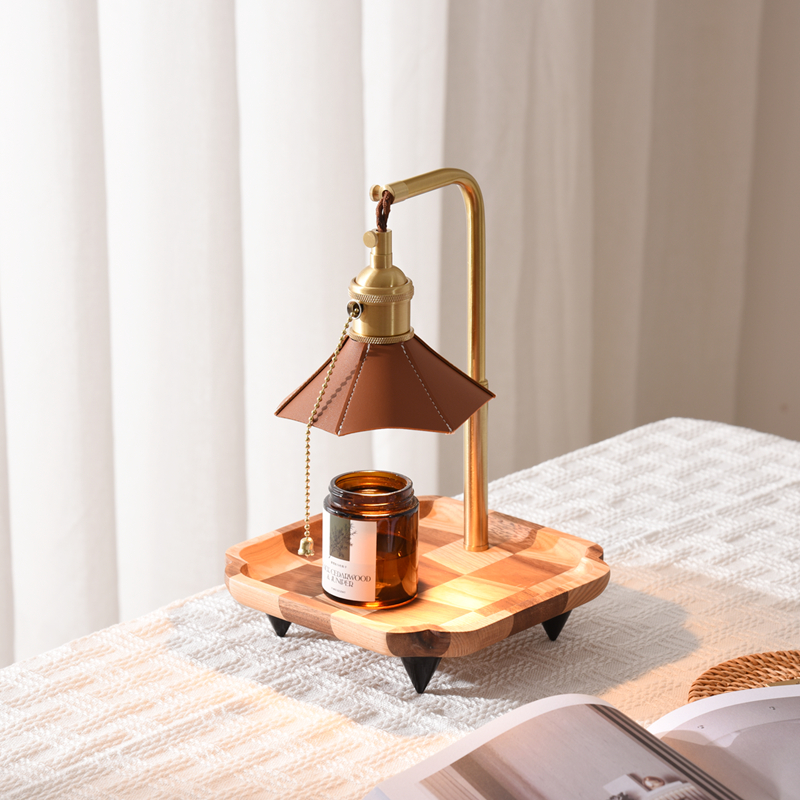 融烛灯实木复古香薰蜡烛台灯无火融蜡灯茶台灯酒馆烛灯生日礼物