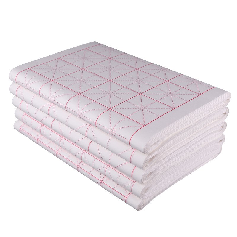 白色米字格半生半熟宣纸书法初学者米字格32格18格50格毛边纸