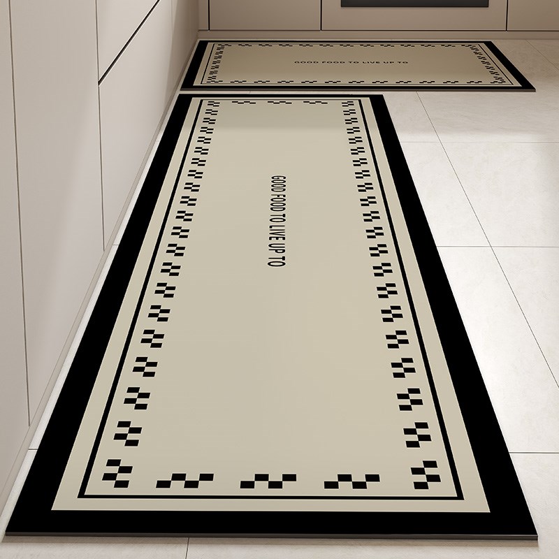 厨房地垫防滑防油垫可擦免洗防水吸油脚垫经典地毯垫子